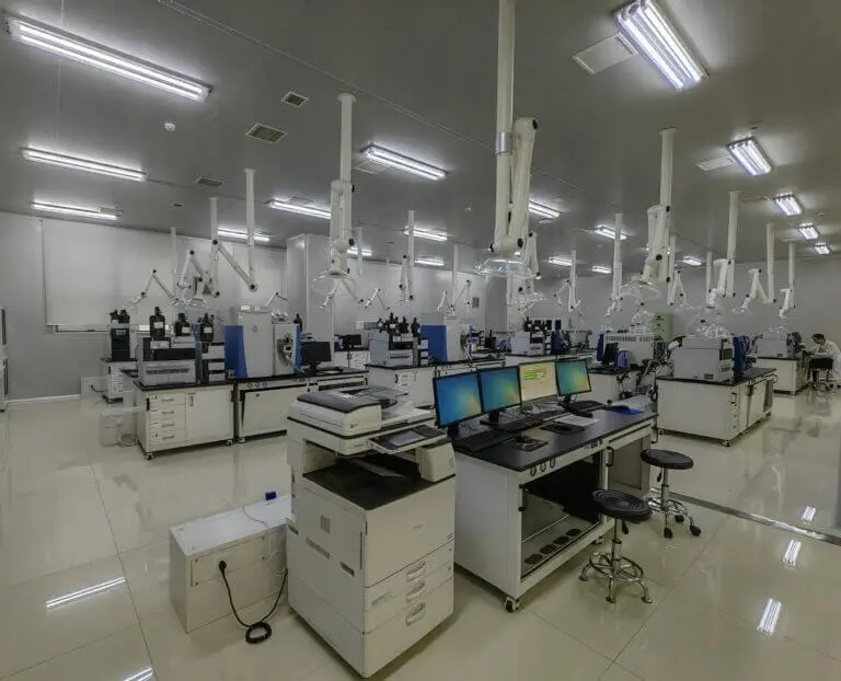Modern laboratory with multiple workstations. Chongqing, China, Resolian Bioanalytics