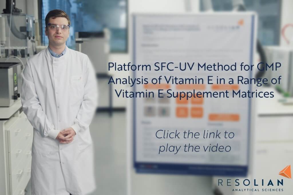Platform SFC-UV Method for GMP Analysis of Vitamin E in a Range of Vitamin E Supplement Matrices