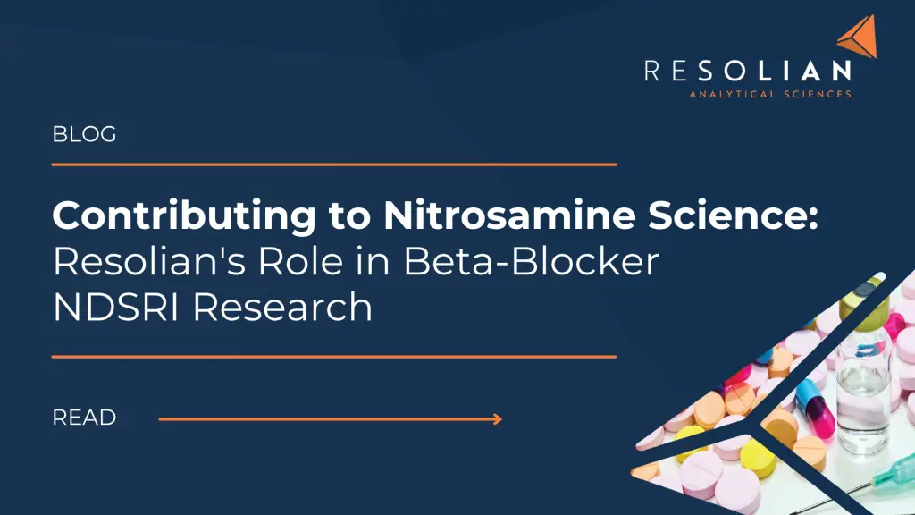 Contributing to Nitrosamine Science: Resolian's Role in Beta-Blocker NDSRI Research