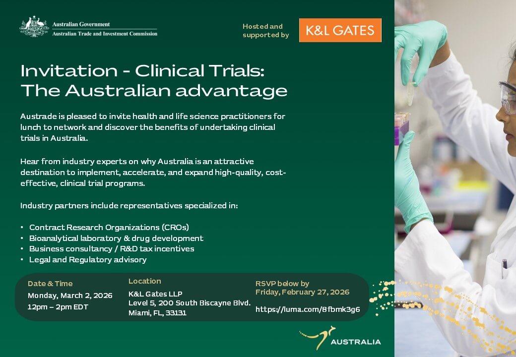 2026 U.S. Roadshow: Accelerate Your Biotech’s Clinical Development in Australia